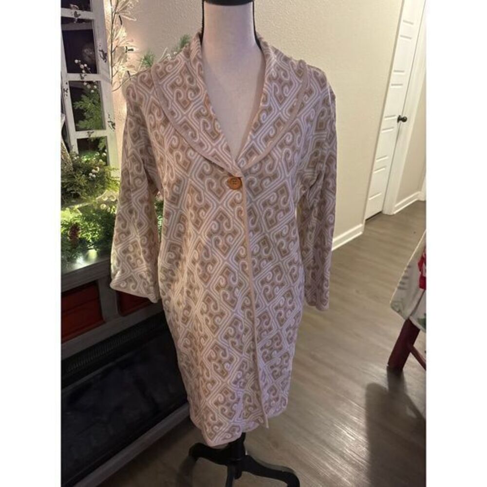 Grace Dane Lewis‎ women's sweater 0x tan cardigan